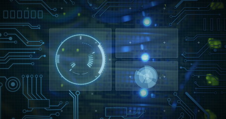 Image of diverse data processing on digital screen