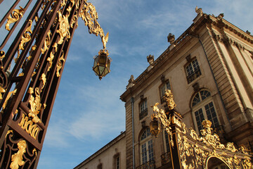 baroque rails and gate at the stanislas square in nancy in lorraine in france