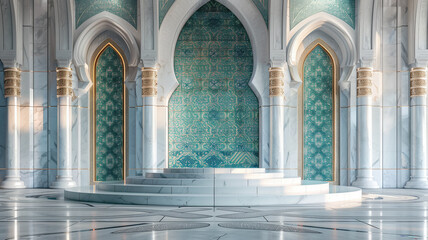 Obraz premium Islamic style podium for product display or mockup