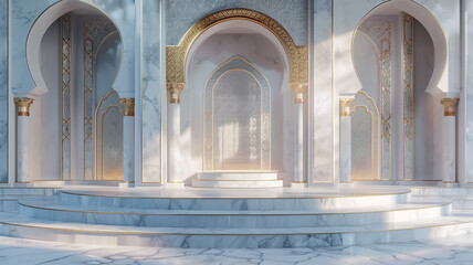 Fototapeta premium Islamic style podium for product display or mockup