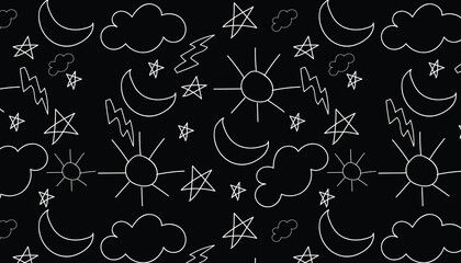 Fototapeta premium Vector Seamless Unique Kid's Pattern Design