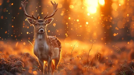 Foto op Aluminium deer in the forest © Tejay