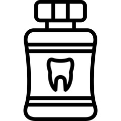 Mouthwash Vector Line Icon