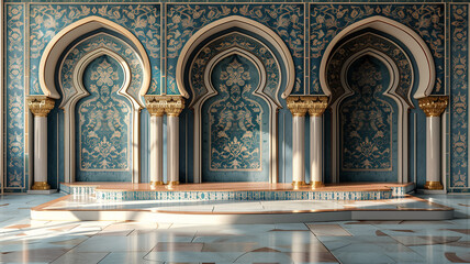 Islamic style podium for product display or mockup