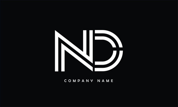ND, DN, N, D Abstract Letters Logo Monogram