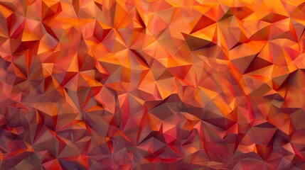 Orange polygonal pattern, which consist of triangles. Geometric background in Origami style with gradient. Triangular design for your business. 