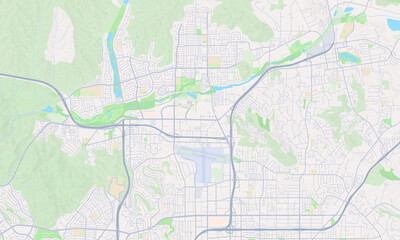 Fototapeta na wymiar Santee California Map, Detailed Map of Santee California