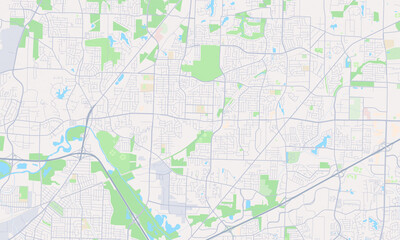 Fototapeta na wymiar Bartlett Tennessee Map, Detailed Map of Bartlett Tennessee