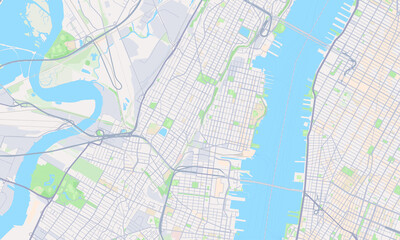 Fototapeta na wymiar Hoboken New Jersey Map, Detailed Map of Hoboken New Jersey