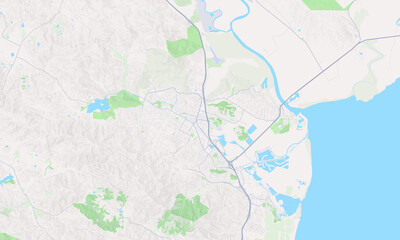 Fototapeta premium Novato California Map, Detailed Map of Novato California