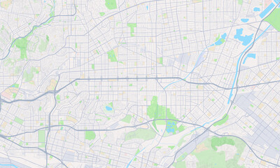 Fototapeta na wymiar Rosemead California Map, Detailed Map of Rosemead California
