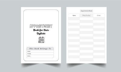 Appointment Book For Hair Stylists Planner Template - obrazy, fototapety, plakaty