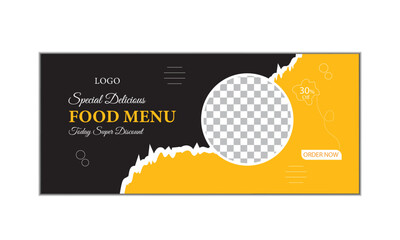 Food cover design, Modern cover design, Creative cover design,Facebook cover design.