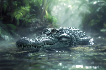 Foto op Plexiglas The river's heartbeat echoes the slow crawl of ancient crocodiles. © Shamim