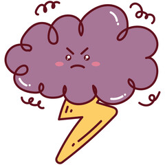 Rhunderstorm Doodle Wheater 2D Illustrations