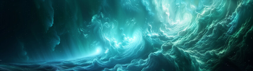 Cosmic Turbulence in Teal Nebula