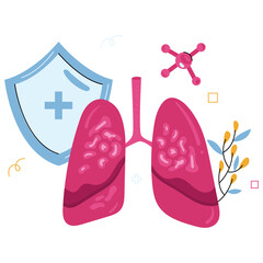 Take Care of Your Lungs World Tuberculosis Day 2D Illustrations