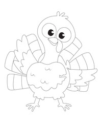 thanks giving coloring page for kids and adults