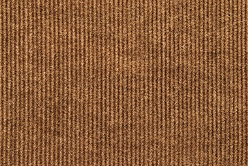 Brown color corduroy fabric texture as background