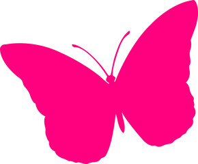 Butterfly clip art design on plain white transparent isolated background for card, shirt, hoodie, sweatshirt, apparel, tag, mug, icon, poster or badge