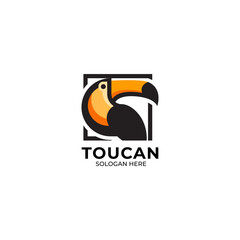 toucan logo design template, vector illustration © Oby