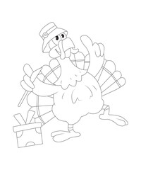 Thanks giving coloring page for kids and adults