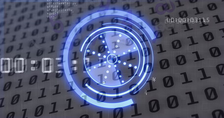 Image of scope scanning over data processing