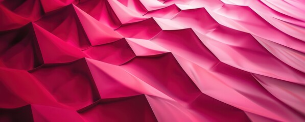 abstract 3d pink background, in the style of dark red and dark black, dynamic geometric