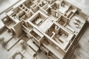 apartment model 3d plans floor plan of apartment, in the style of cityscape abstraction