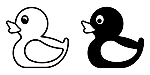 ofvs543 OutlineFilledVectorSign ofvs - rubber duck vector icon . isolated transparent . black outline and filled version . AI 10 / EPS 10 / PNG . g11886