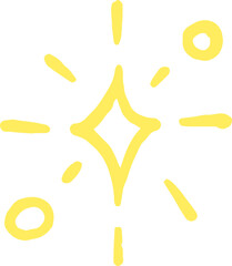 star light spark icon line doodle