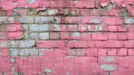 The background of an old pink brick wall. texture