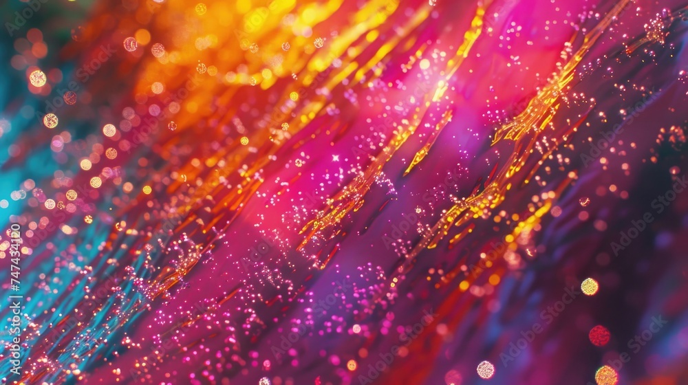 Poster vibrant close-up of colorful lights, suitable for various design projects