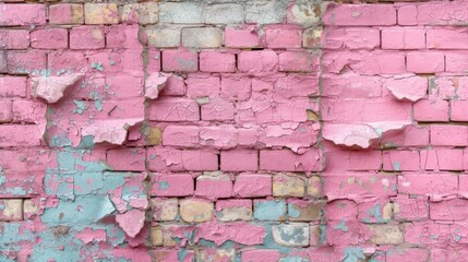 The background of an old pink brick wall. texture