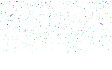 Colorful confetti isolated on transparent background..