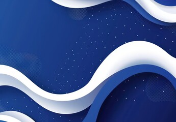 the blue background with a white curve, in the style of energetic composition, rounded