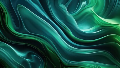 Obraz premium two green light wave backgrounds, dark turquoise and dark aquamarine