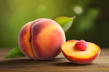 peaches on a black background