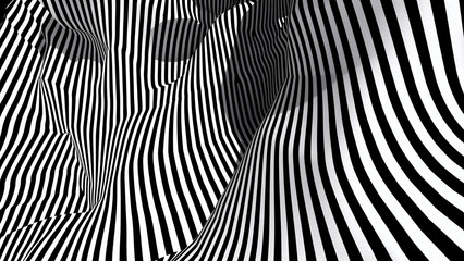 A chic geometric artwork in black and white