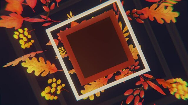 Falling Autumn Leaves Intro with empty text space