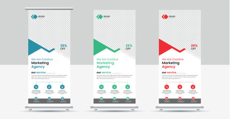 Corporate Rollup  banner design layout template