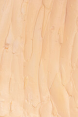 White whipped cream texture. Top view.