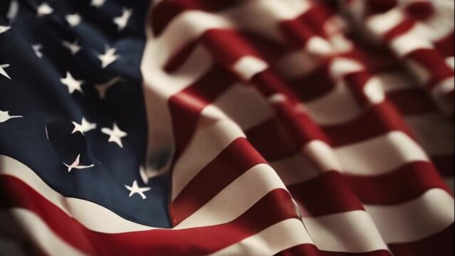 Bandera de Estados Unidos ondeando en c&aacute;mara lenta