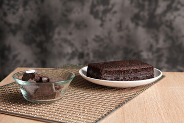 brownie cake with studio light