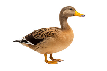 mallard duck photo isolated on transparent background.