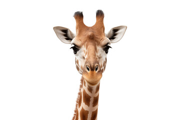 Giraffe photo isolated on transparent background.