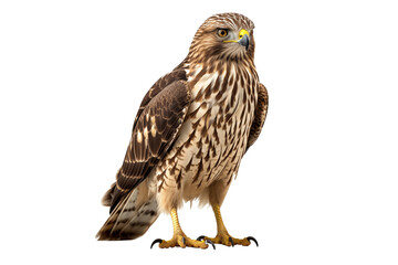 Hawk bird photo isolated on transparent background.