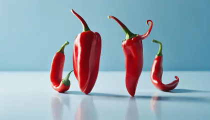 Zelfklevend Fotobehang red hot chili peppers © atonp