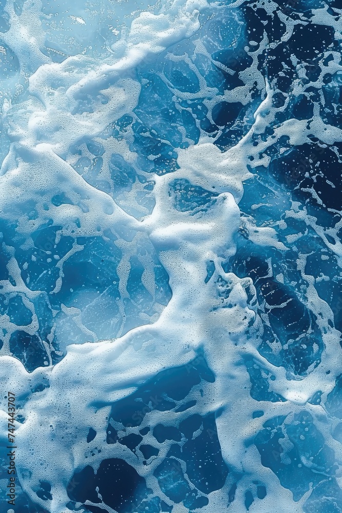 Poster A close up view of a wave in the ocean. Perfect for nature backgrounds