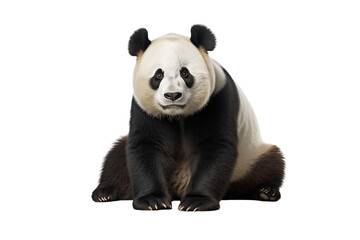 panda bear photo isolated on transparent background.
